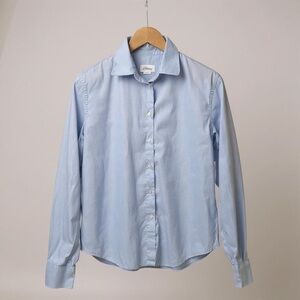 Brioni Women’s IT 46 | US 10 Blue Cotton Button-Up Shirt | Made in Italy (WL)
